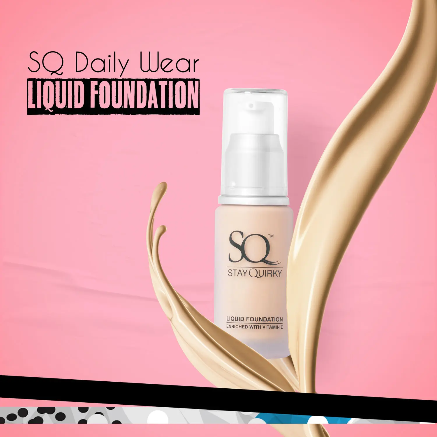 Stay Quirky Daily Wear Liquid Foundation For Fair Skin | Long Lasting | Blendable | Lightweight | Matte - Secret Sand 1