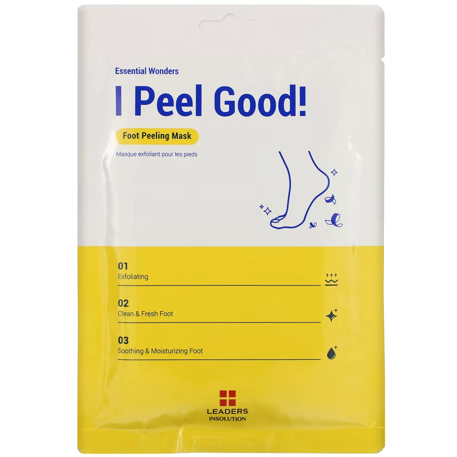 Essential Wonders, I Peel Good! Foot Peeling Mask, 2 Socks, 1.35 fl oz (40 ml)