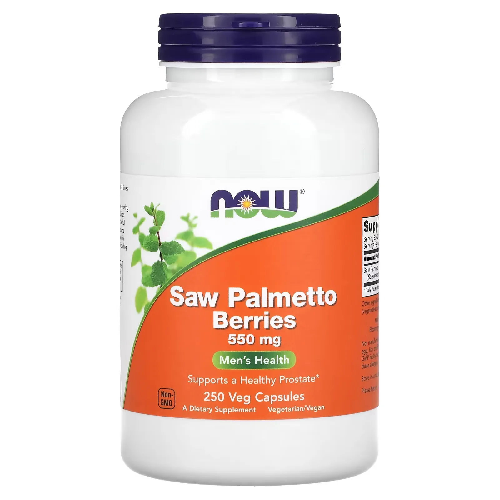 Saw Palmetto Berries, 550 mg, 250 Veg Capsules