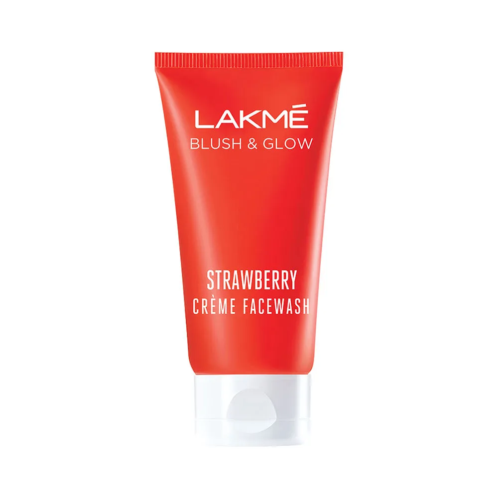 Lakme Blush & Glow Strawberry Creme Face Wash With Strawberry Extract