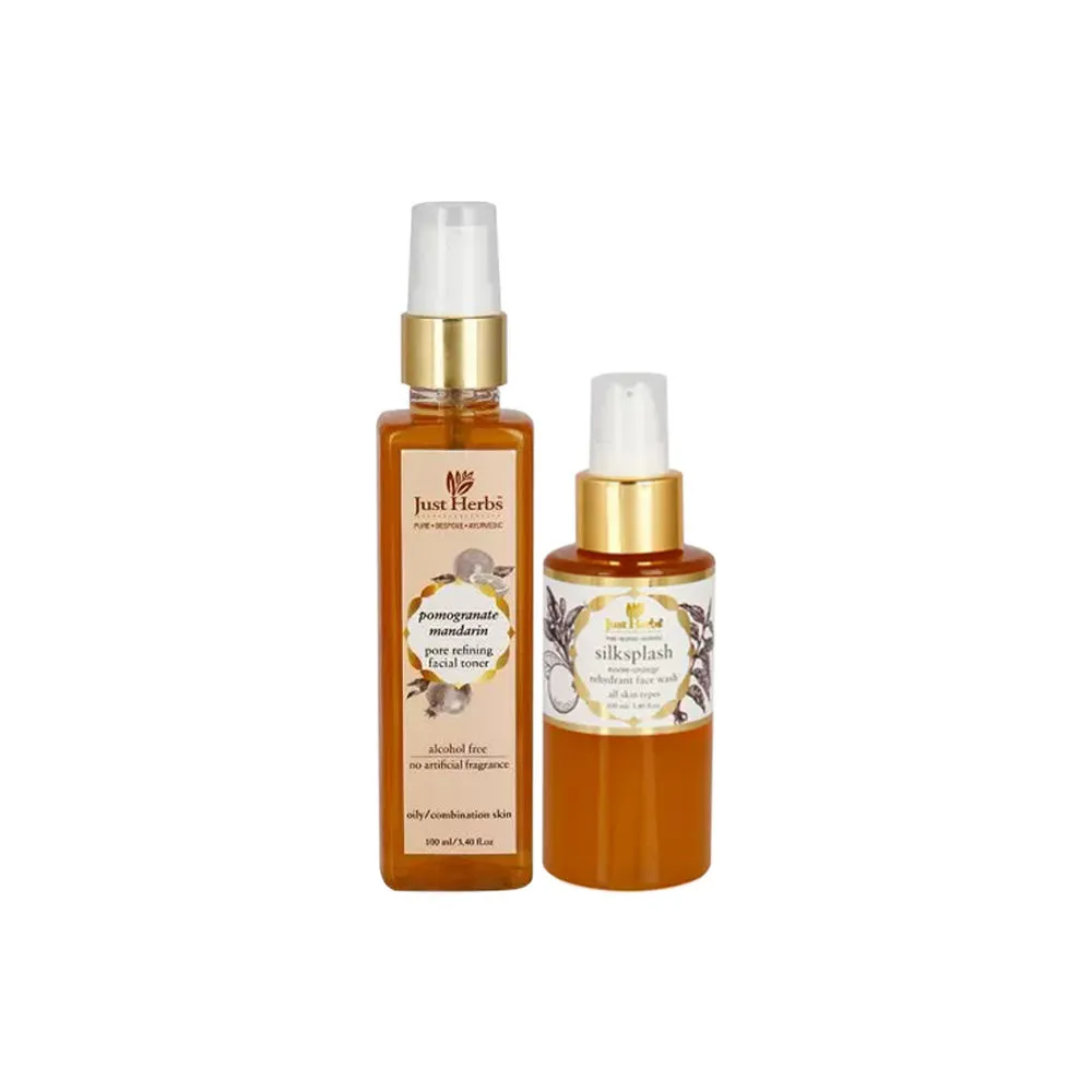 Just Herbs Cleansing and Toning Combo for Oily/Combination Skin