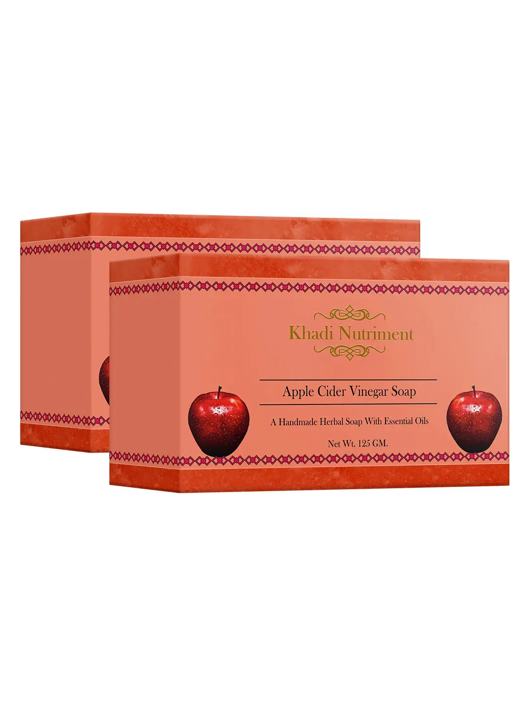 Khadi Nutriment Apple Cider Vinegar Soap,125 gm (Pack of 2)