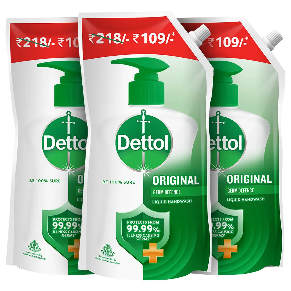 Dettol Original Refill Liquid Handwash - Pack Of 3