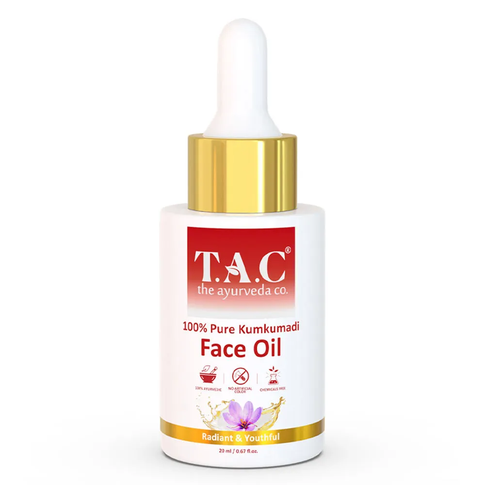 TAC - The Ayurveda Co. 100% Kumkumadi Face Oil For Glowing Skin- Dark Spots Removal- Pigmentation