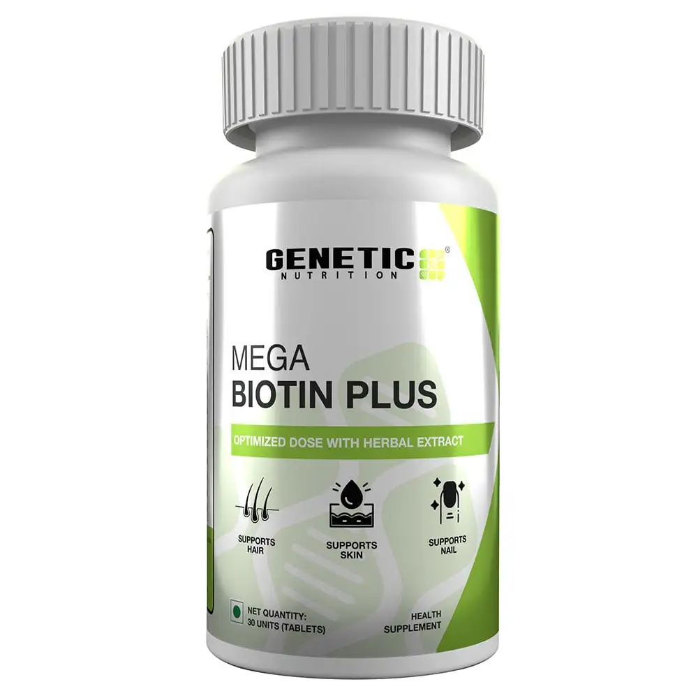 Genetic Nutrition Mega Biotin Plus,  30 tablet(s)  Unflavoured