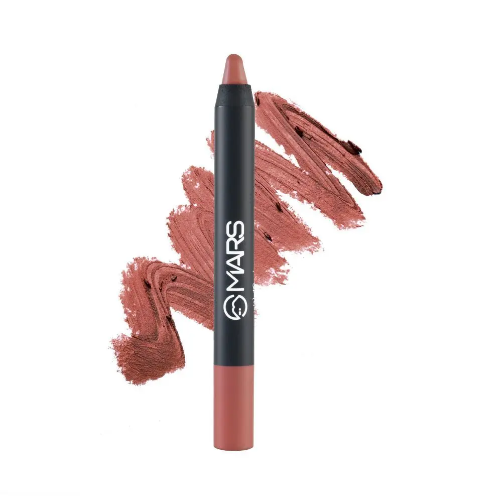 MARS Long Lasting Won't Smudge Won't Budge Lip Crayon with Matte Finish - Berry Brave| 3.5g