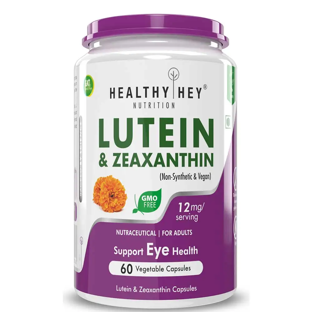 HealthyHey Nutrition Natural Lutein with Zeaxanthin,  60 capsules