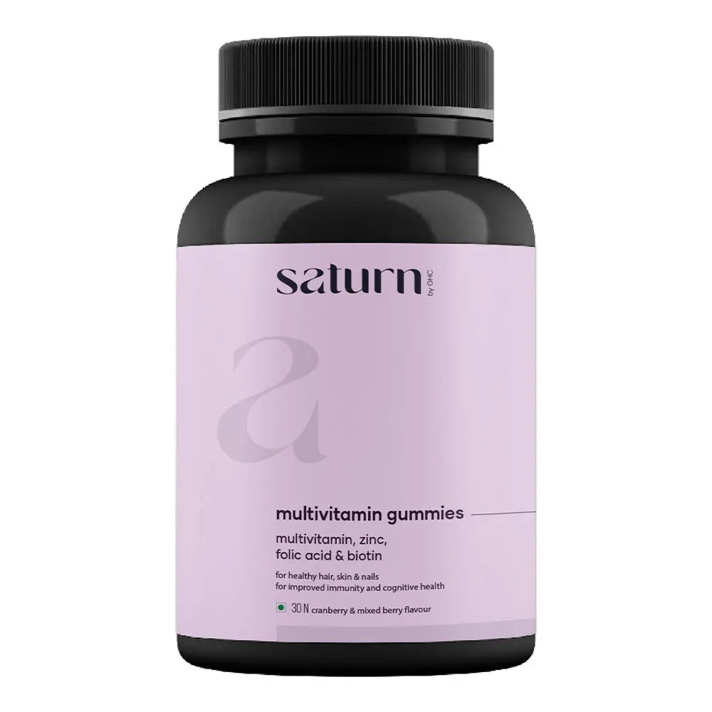 Saturn by GHC Multivitamin Gummies with Biotin, Zinc and Folic Acid for Hair Growth - 30 day pack