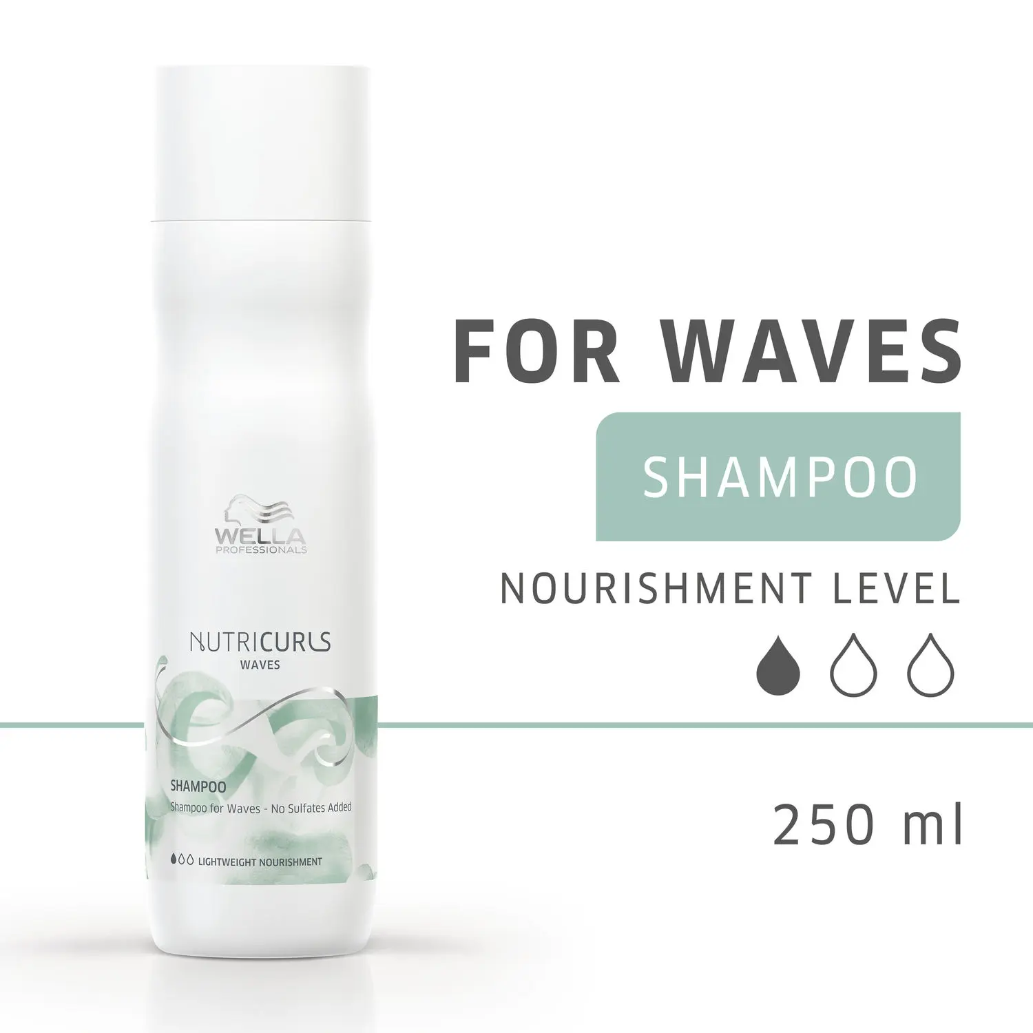 Wella Professionals NUTRICURLS Sulphate Free Shampoo for Waves (250 ml)