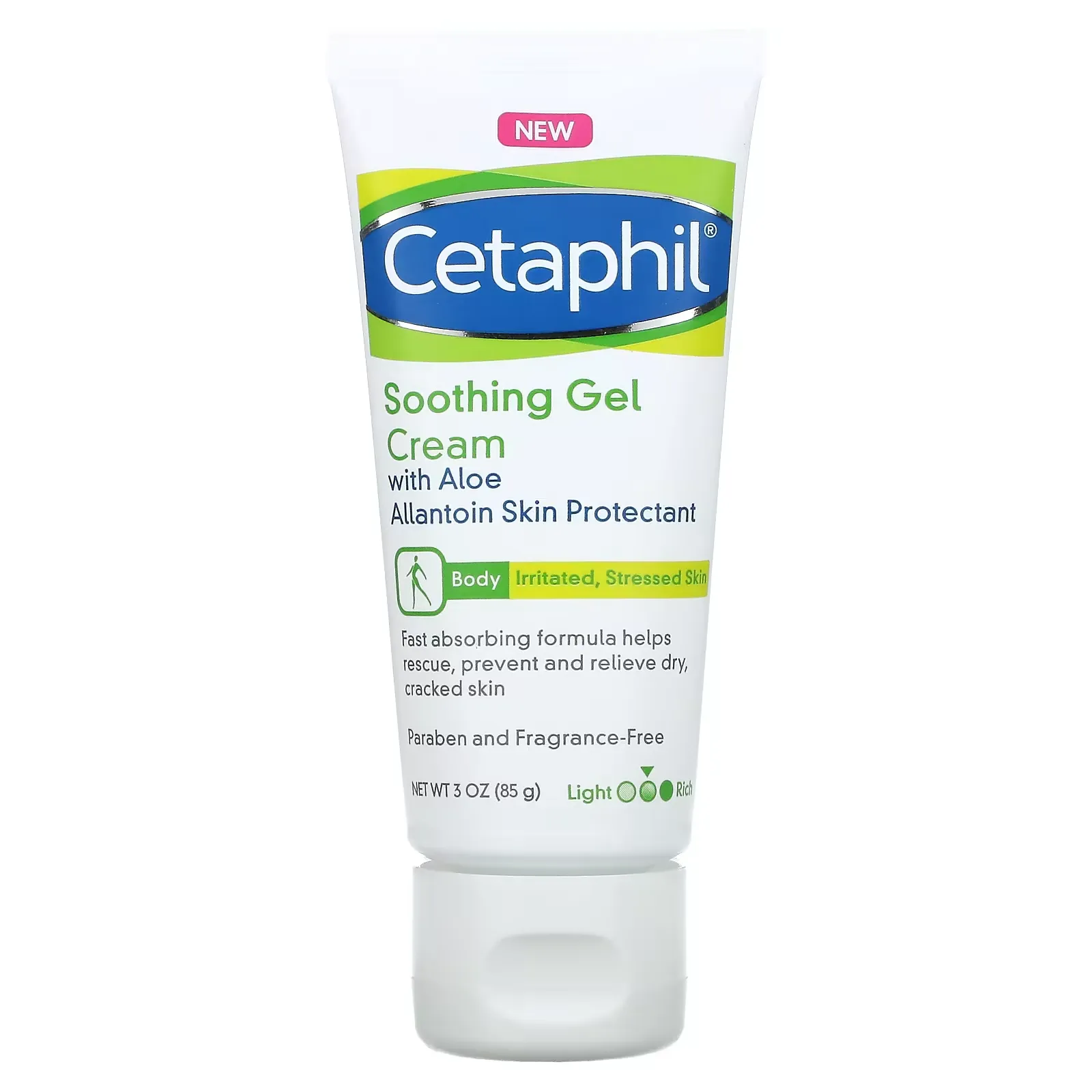 Soothing Gel Cream with Aloe, Medium, Fragrance Free, 3 oz (85 g)