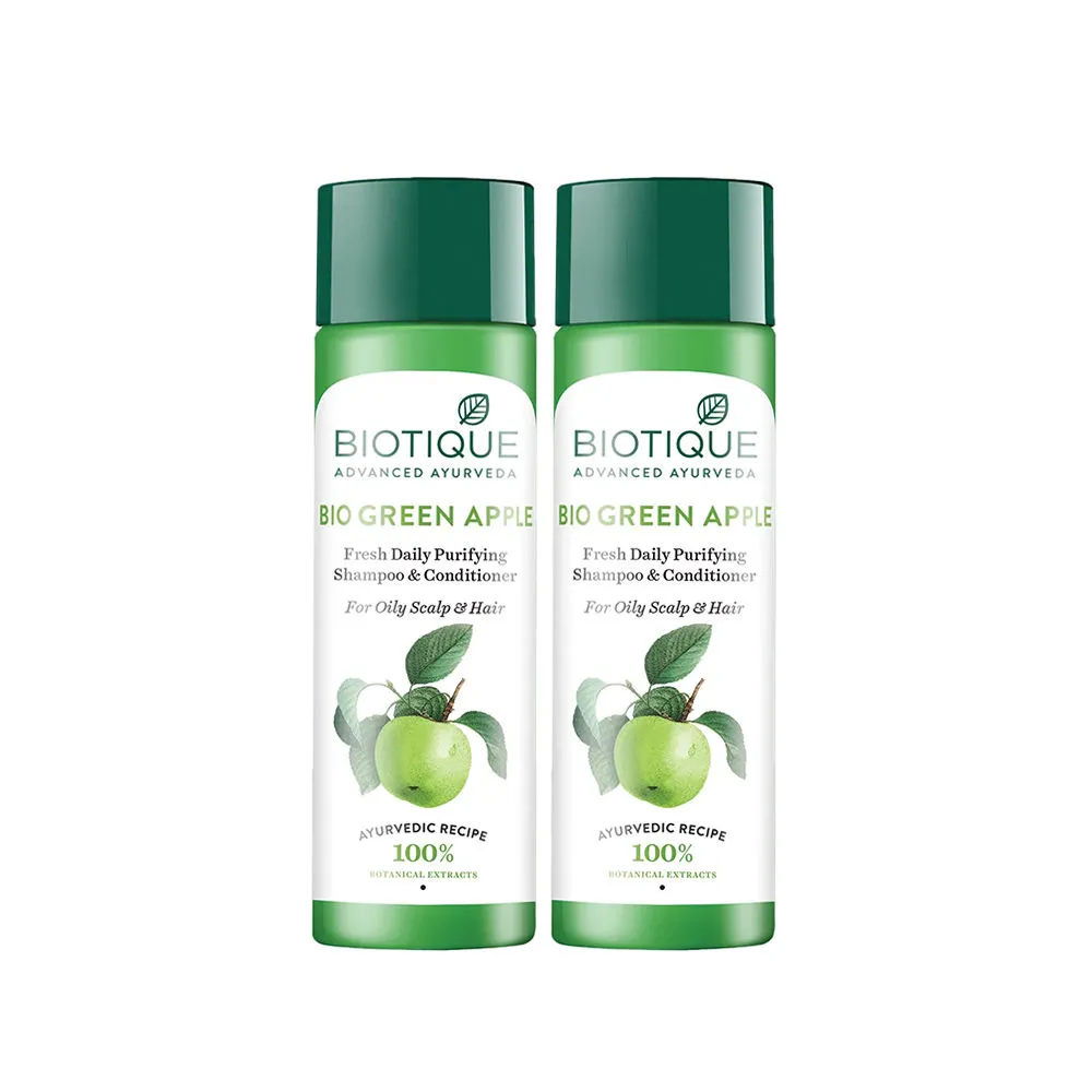 Biotique Bio Green Apple Shampoo & Conditioner - Pack of 2