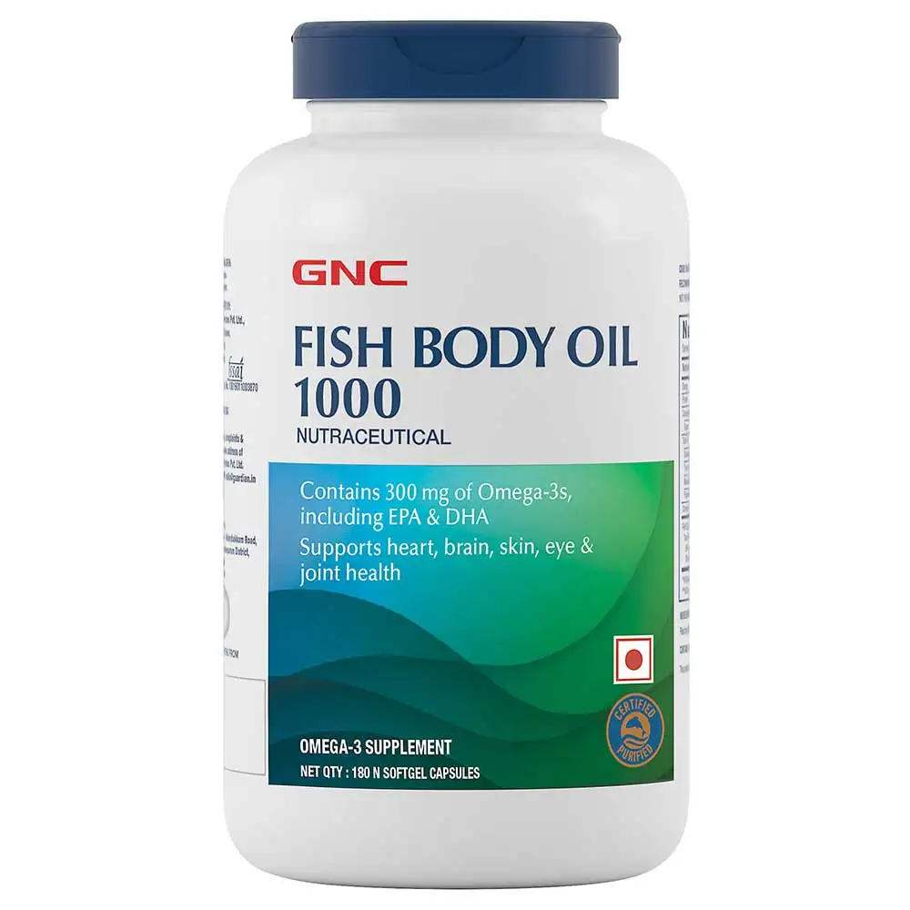 GNC Fish Body Oils (1000 mg),  180 softgels