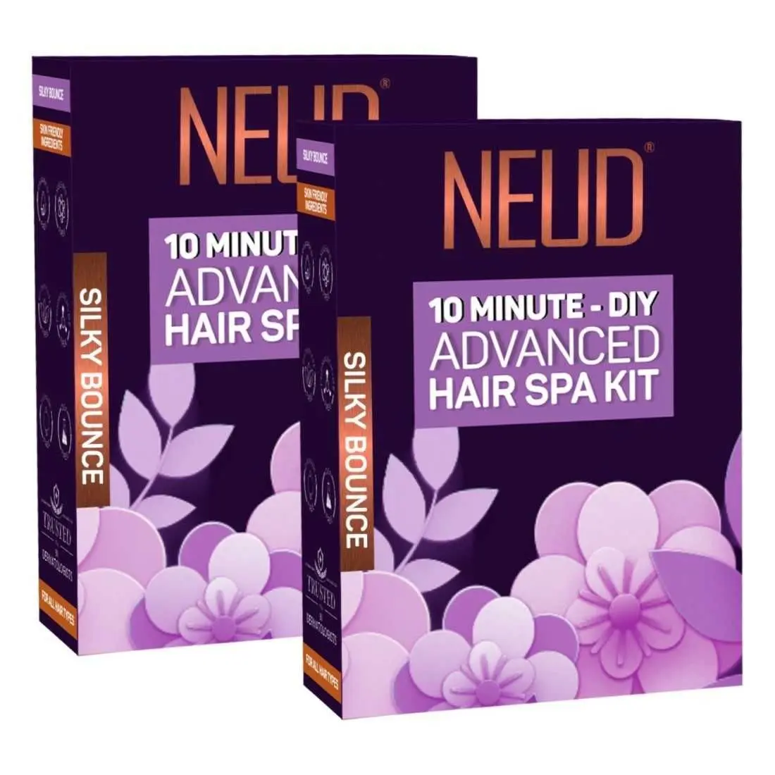 NEUD 4-Step DIY Advanced Hair Spa Kit for Salon-Like Silky Bounce at Home - 2 Packs (40 g Each)