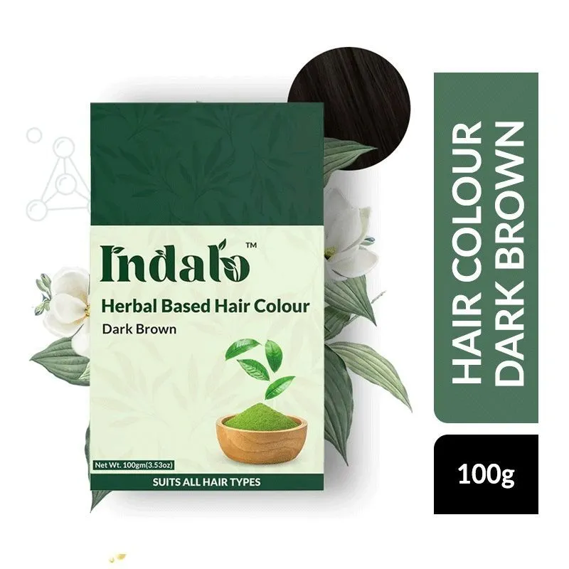 Indalo Herbal Based Amla & Baheda Hair Colour - Dark Brown