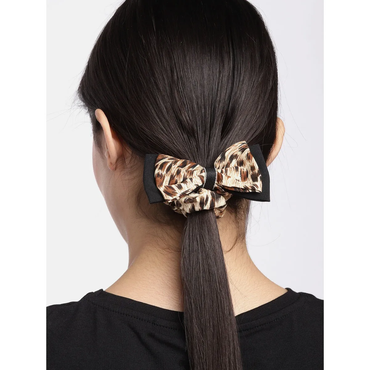 Blueberry Animal Printed Bow Scrunchie