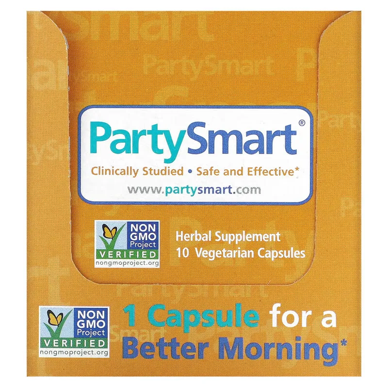 PartySmart, 10 Packets, 1 Vegetarian Capsule Each