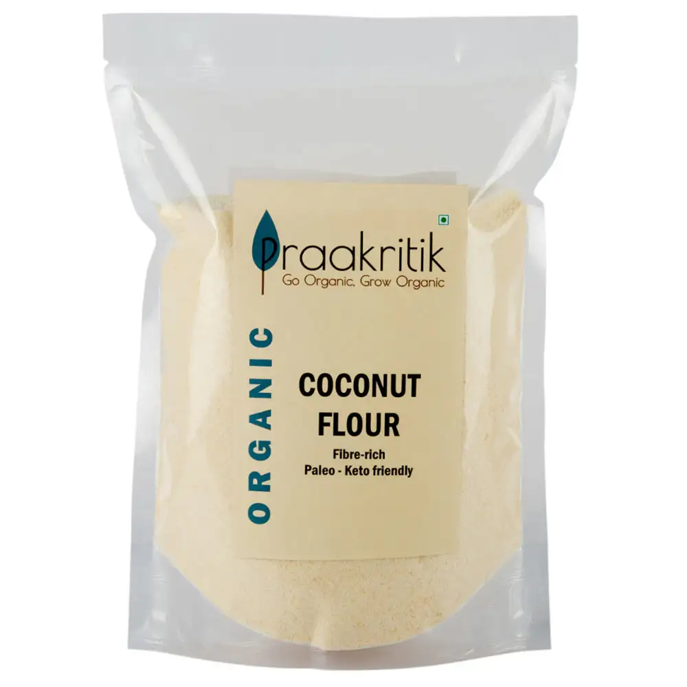 Praakritik Organic Coconut Flour,  Natural  500 g