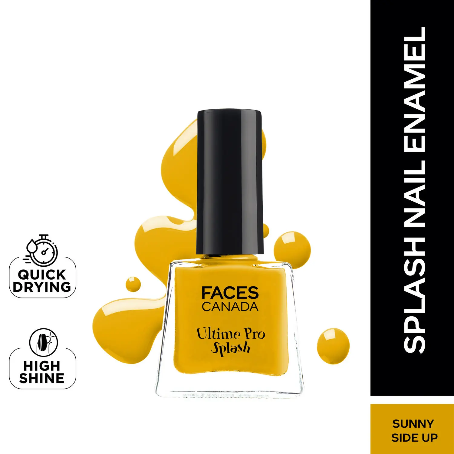 Faces canada Ultime Pro Splash Nail Enamel I Quick-drying I Longlasting I Chip-defiant I Smooth application I Sunny side up 51 5ml