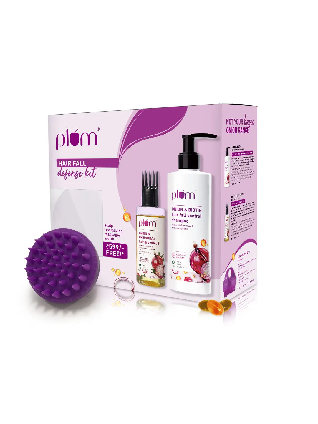 Plum Hairfall Defense Kit with Free Scalp Revitalizing Massager