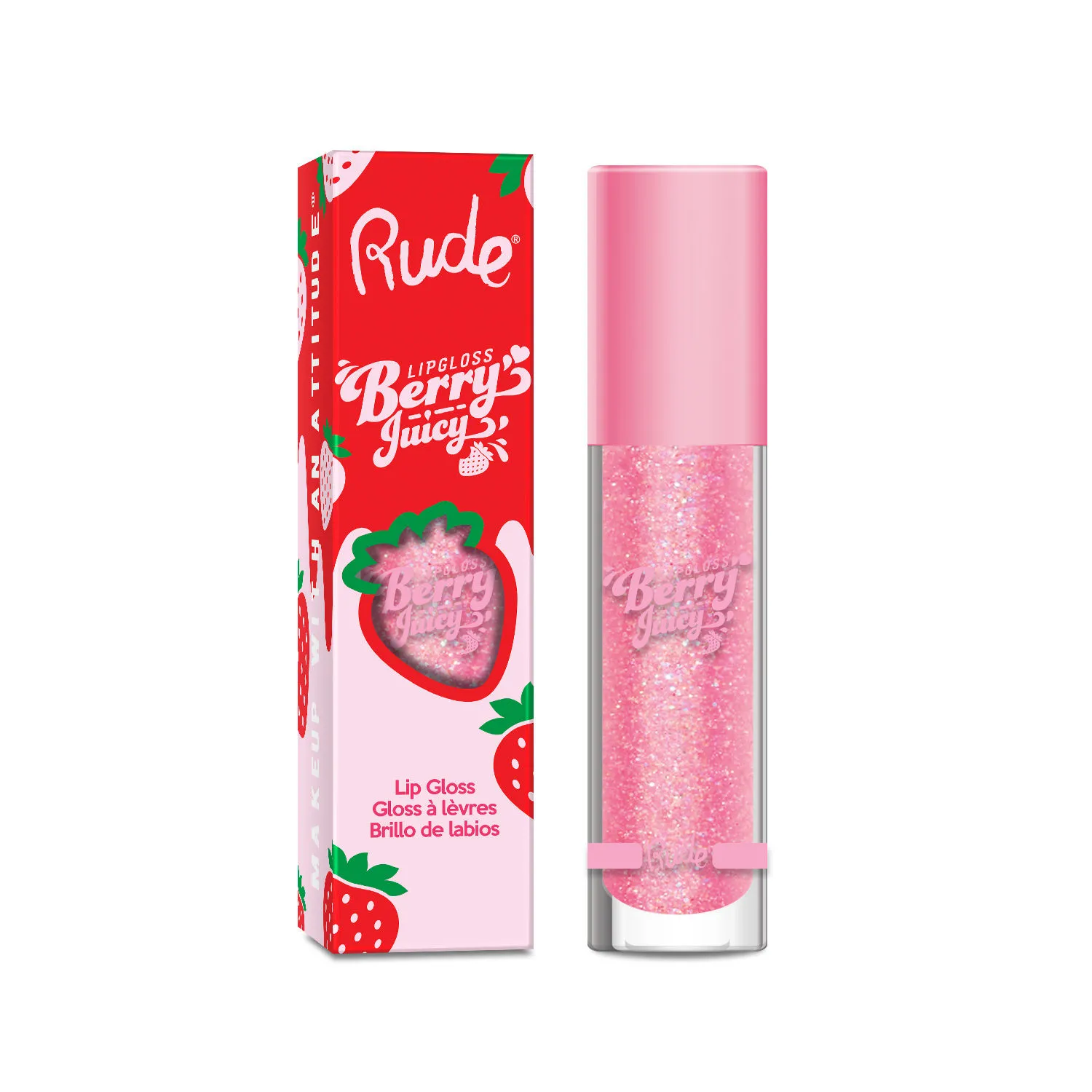 Rude Cosmetics Berry Juicy Lip Gloss - Flirty