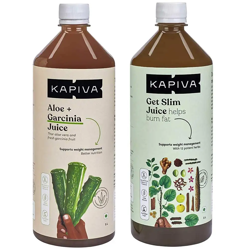 Kapiva Aloe + Garcinia Juice & Get Slim Juice Combo,  Unflavoured  2 Piece(s)/Pack