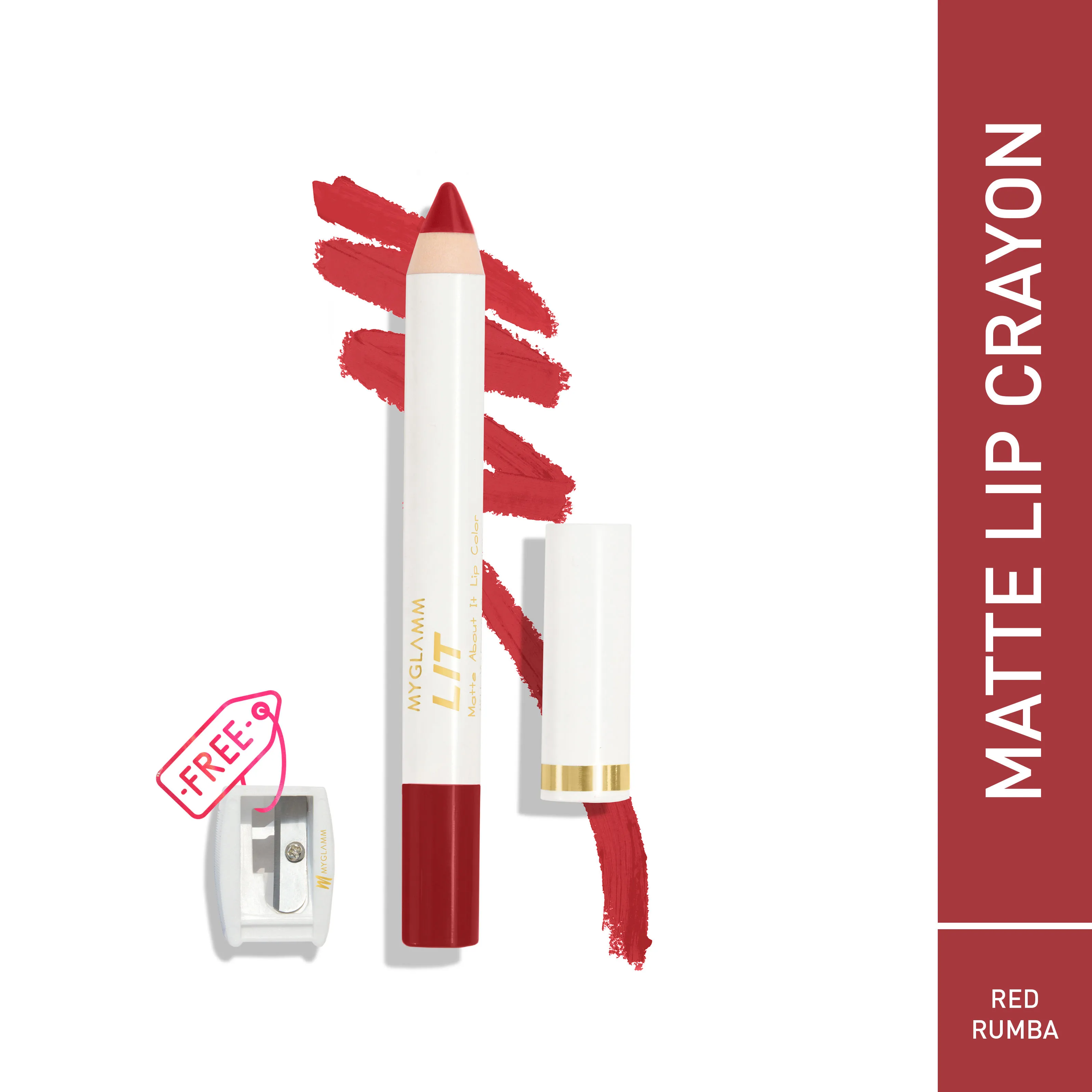 MyGlamm Lit Matte About It Lip Color - Red Rumba