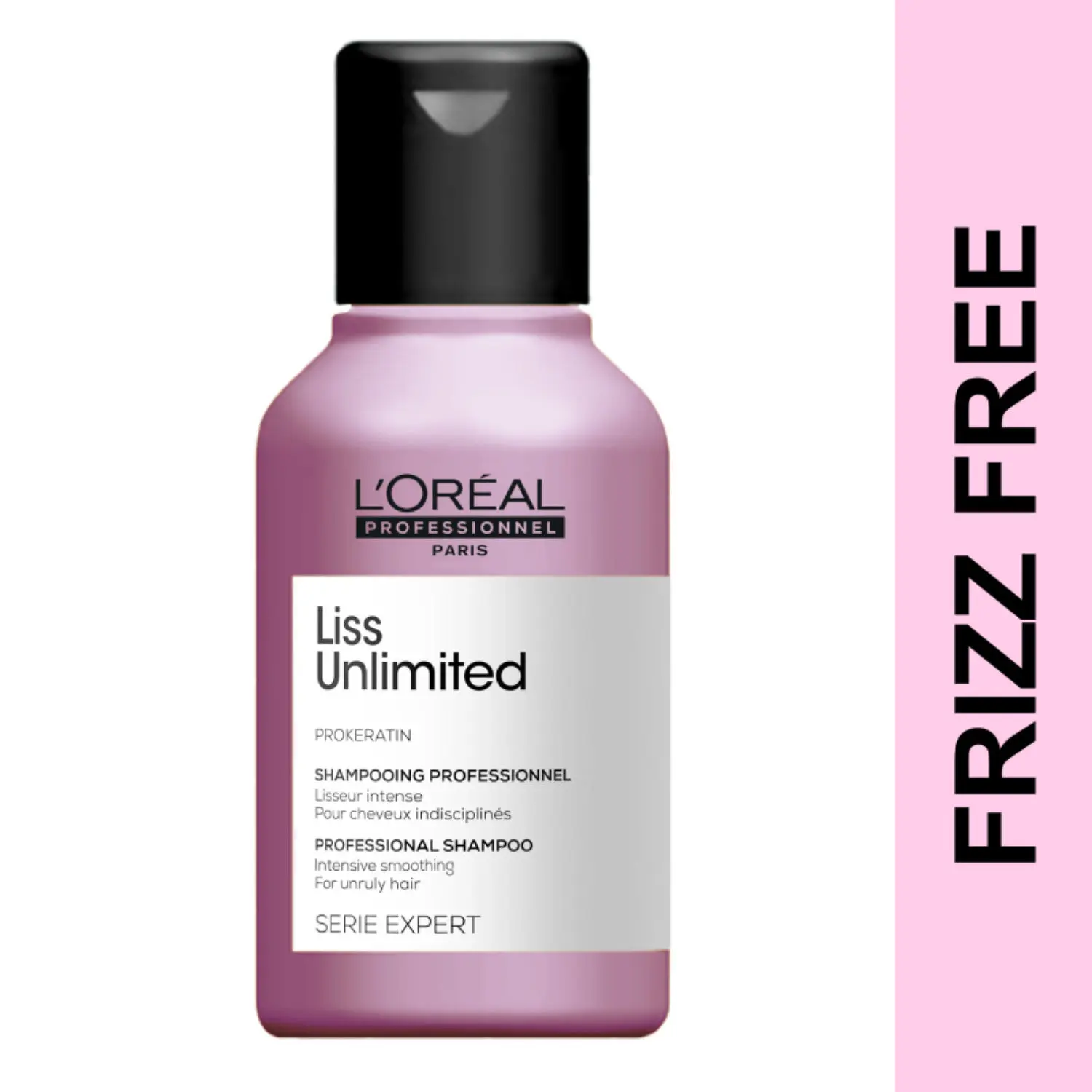 L'Oreal Professionnel Serie Expert Liss Unlimited Shampoo | Smoothens hair & controls frizz| With Pro-keratin complex & Kukui nut oil (50ml) (Tester)