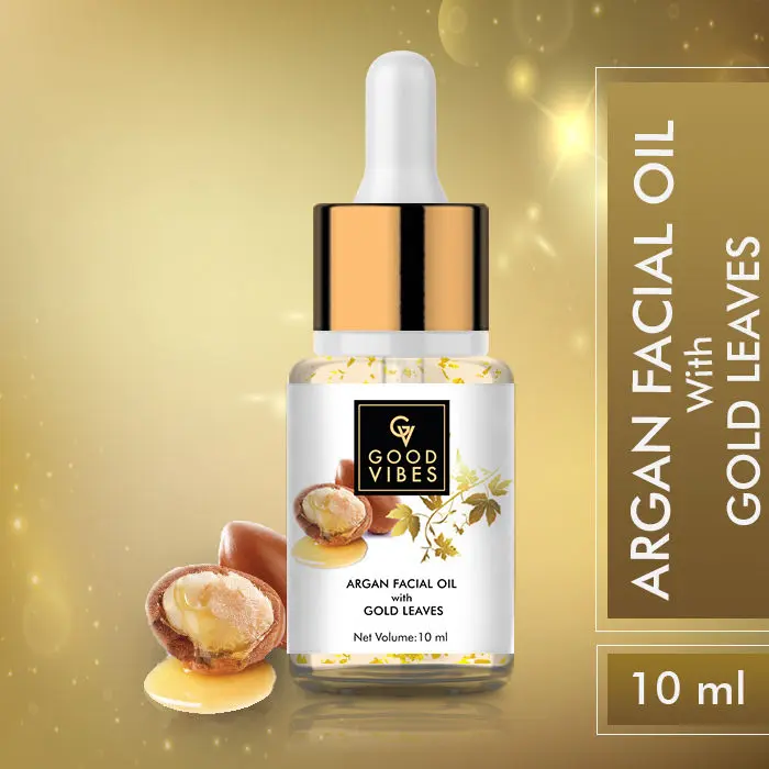 Good Vibes Argan Facial Oil with Gold Leaves (10 ml)