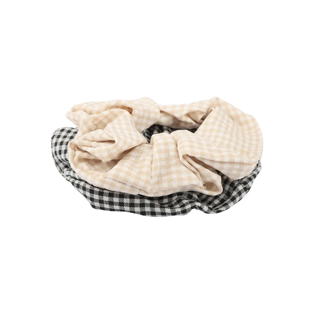 Bellofox Plaid Scrunchies - Set Of 2