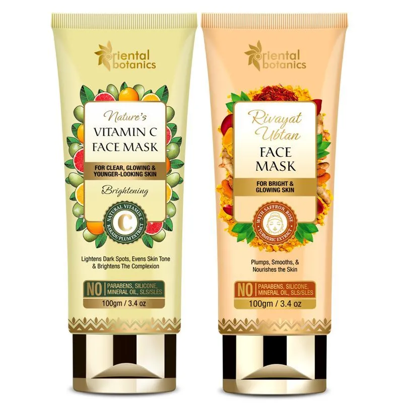 Oriental Botanics Rivayat Ubtan Face Mask + Nature's Vitamin C Face Mask