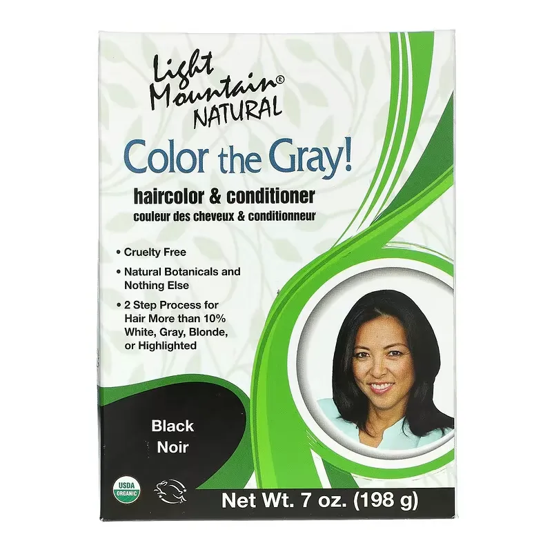 Color the Gray! Natural Hair Color & Conditioner, Black, 7 oz (198 g)