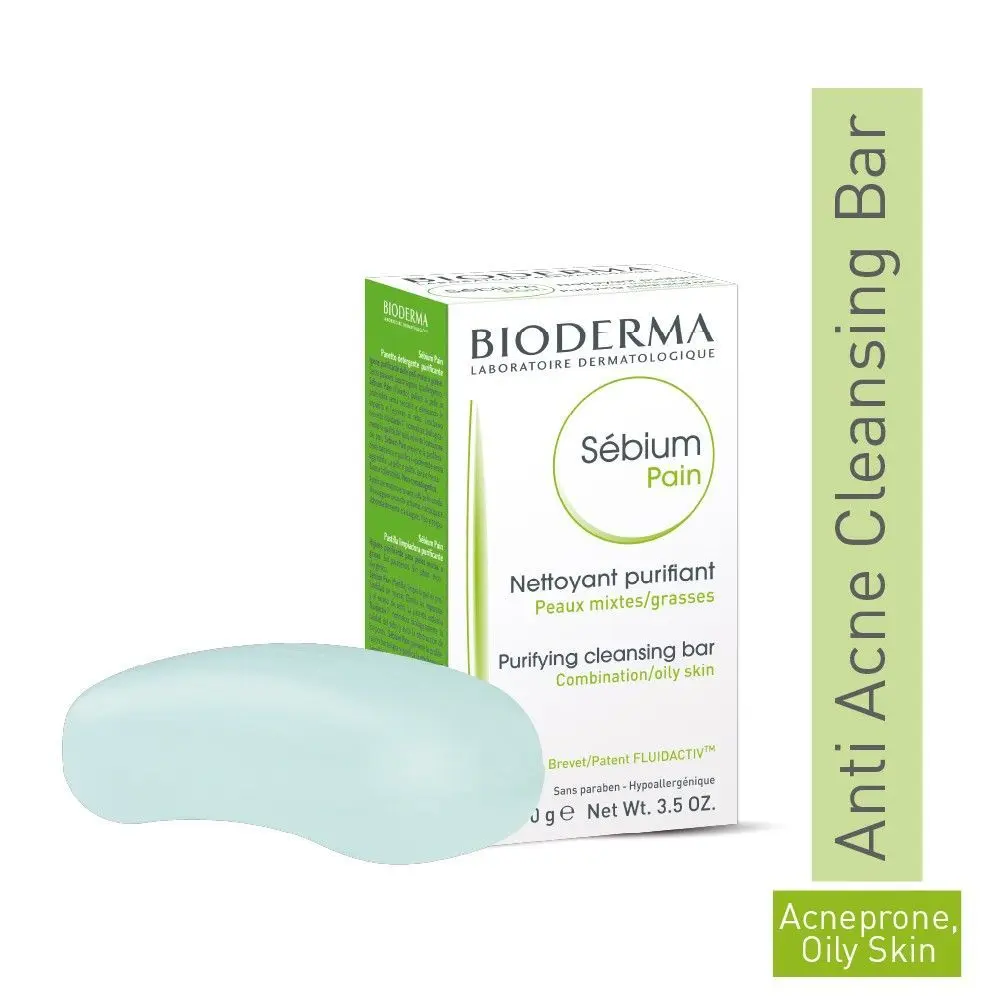 Bioderma Sebium Pain Purifying cleansing bar preventing blemishes, 100gm