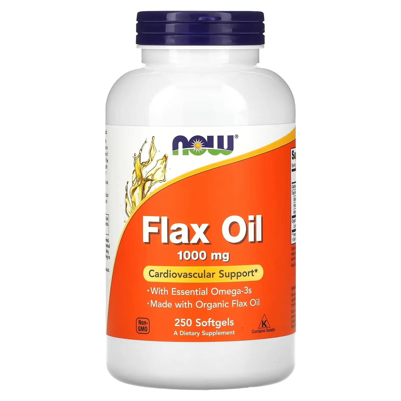 Flax Oil with Essential Omega-3's, 1,000 mg, 250 Softgels