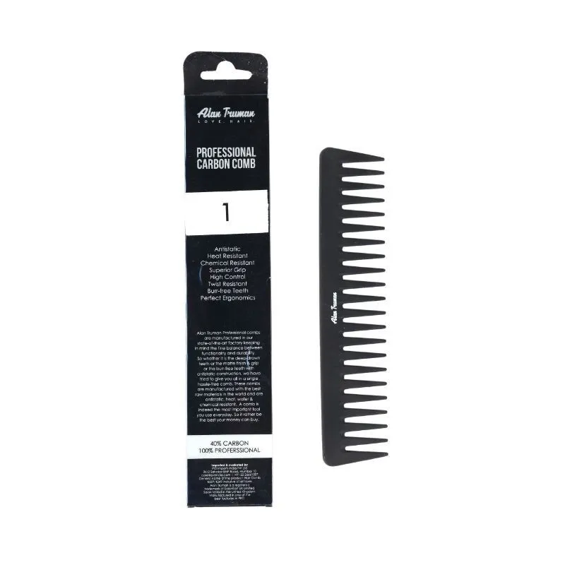 Alan Truman CB-01 Wet & Dry Detangling Carbon Comb