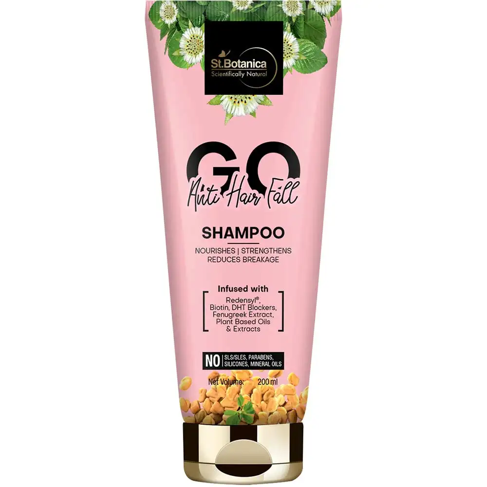 St.Botanica GO Anti-Hair Fall Hair Shampoo,  200 ml  with Redensyl, Biotin, Natural DHT Blockers