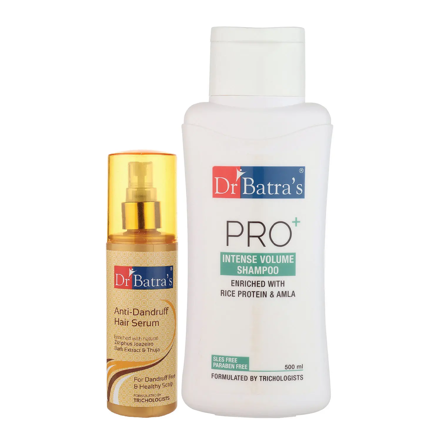 Dr Batra's Anti Dandruff Hair Serum and Pro+ Intense Volume Shampoo - 500 ml