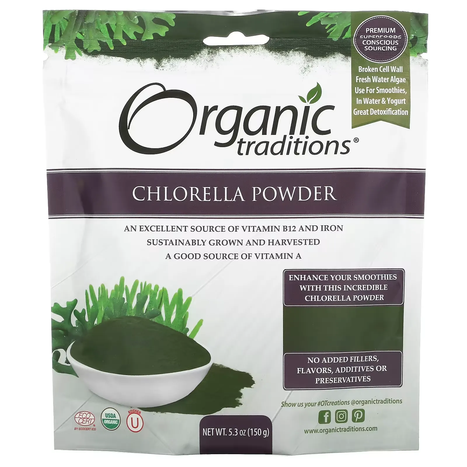 Chlorella Powder, 5.3 oz (150 g)