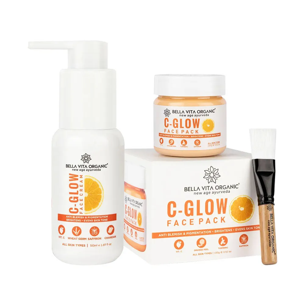 Bella Vita Organic Vitamin C Skin Brightening Duo- Face Pack + Face Cream