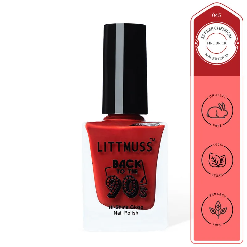 Littmuss Nail Polish Back To The 90'S Hi-Shine Gloss Nail Paint - Fire Brick - 045