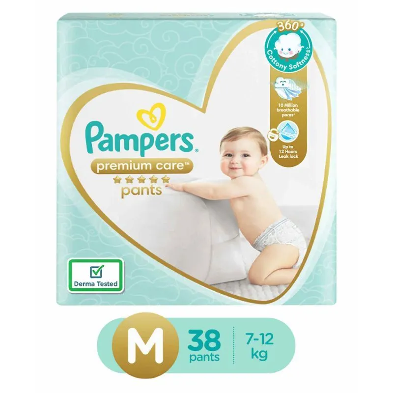 Pampers Premium Care Pants Diapers Medium 38 Count