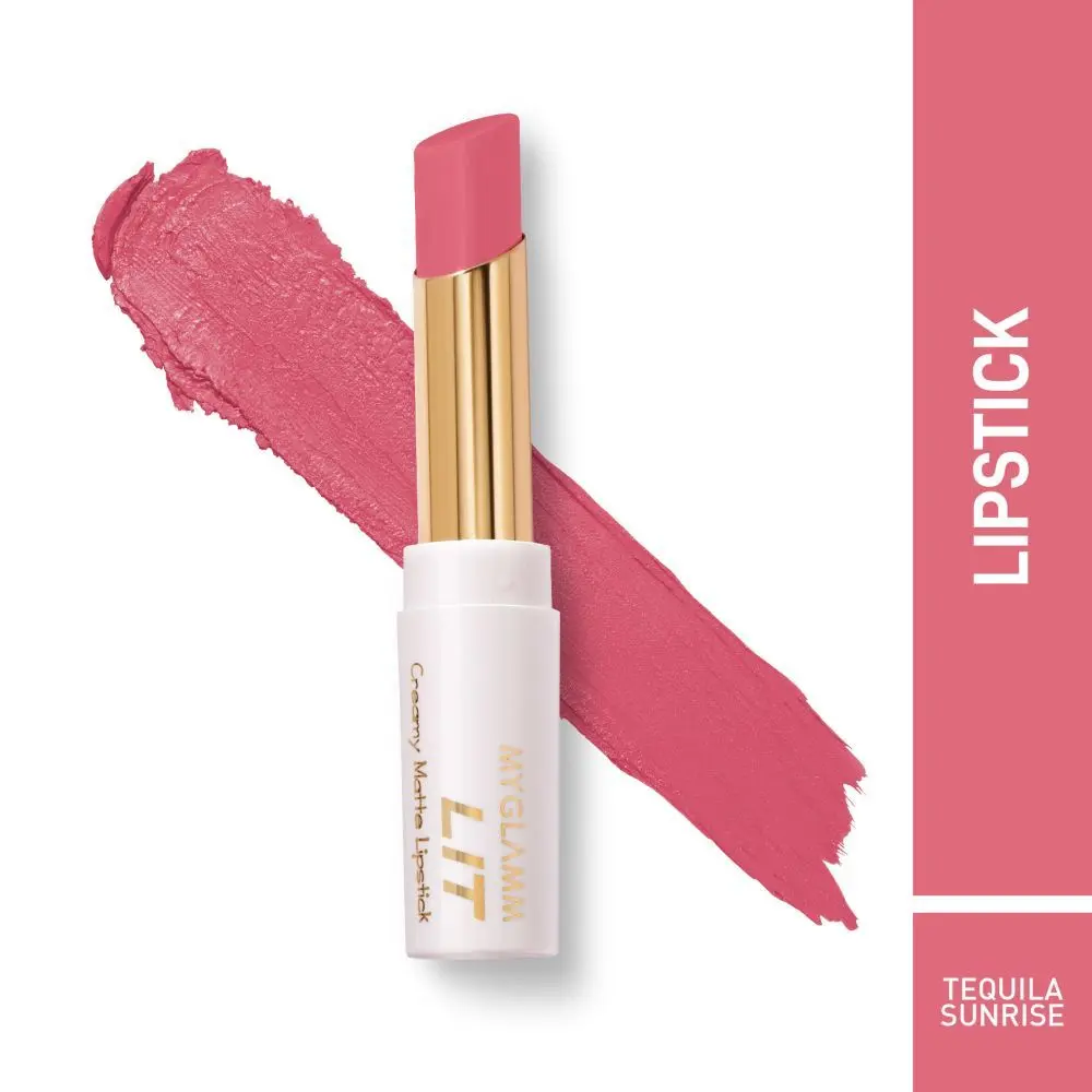 MyGlamm LIT Creamy Matte Lipstick-Tequila Sunrise-3.7gm