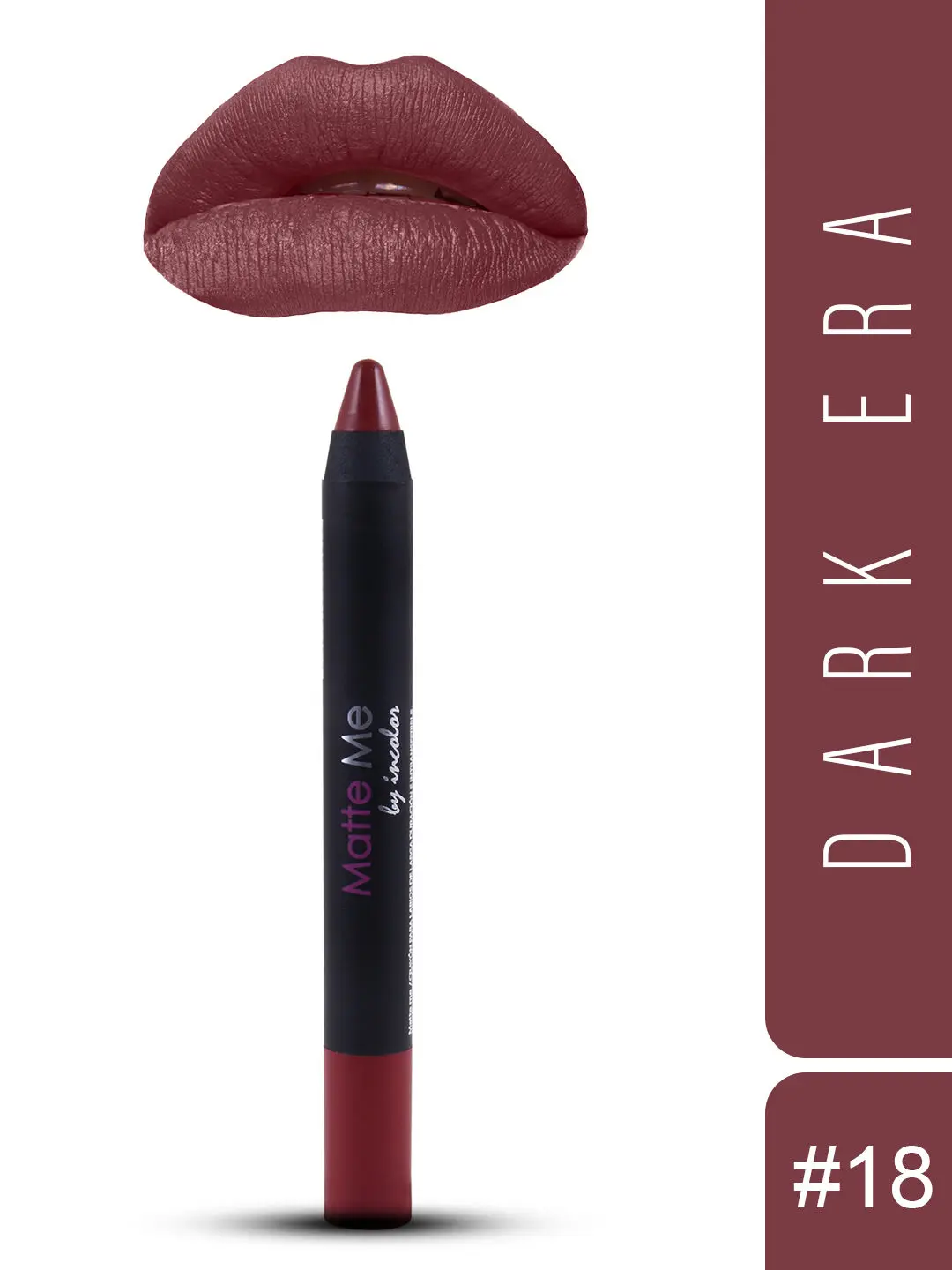 Incolor Matte Me Crayon Lipstick 18 Dark Era 2.3 Gms