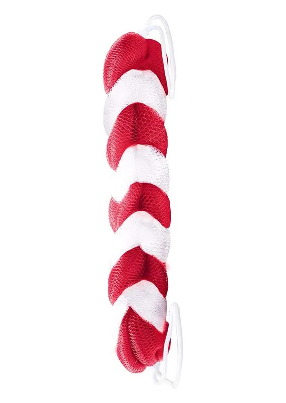 Panache Shower Sponge 9 Knots Rope - Red & White