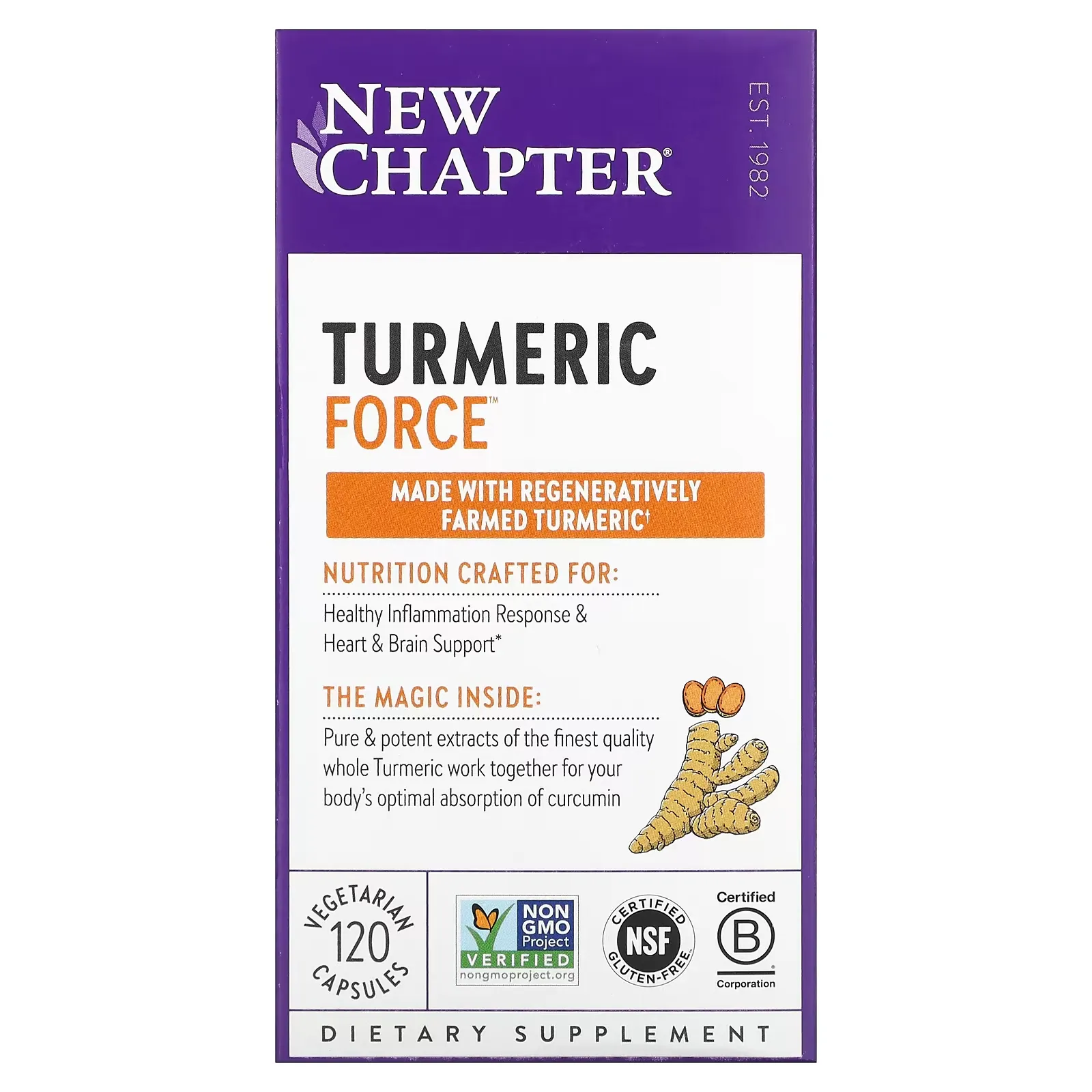 Turmeric Force, 120 Vegetarian Capsules