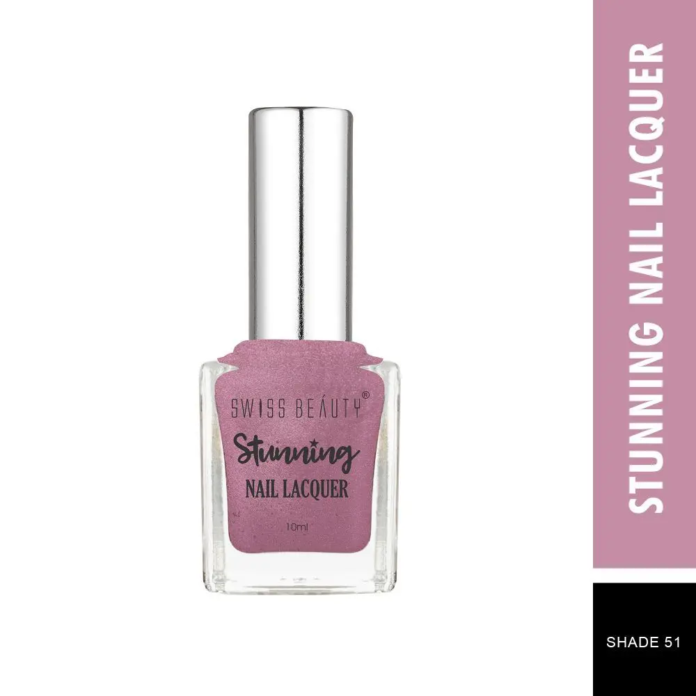 Swiss Beauty Stunning Nail Lacquer 51 Sparkling Rose (10 ml)