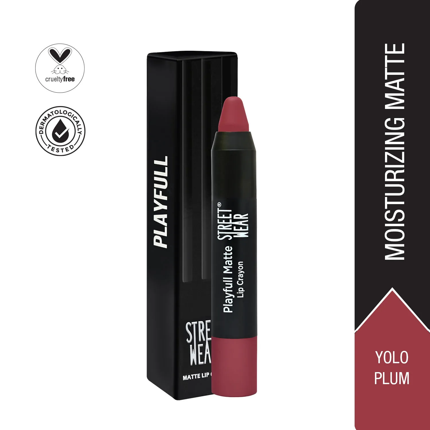 Street Wear Playfull Matte Lip Crayon - Yolo Plum