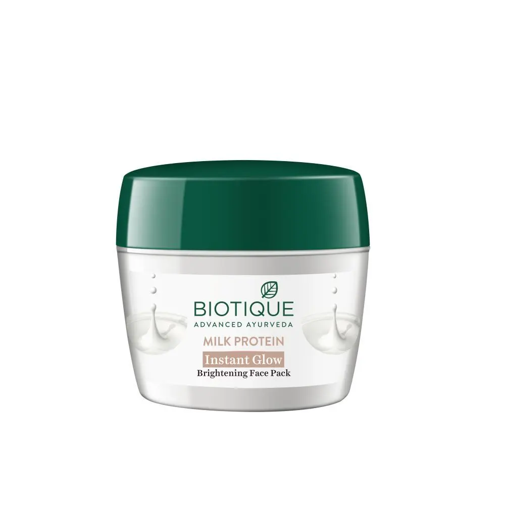 Biotique Milk Protein Instant Glow Brightening Face Pack 175gm Eco Jar