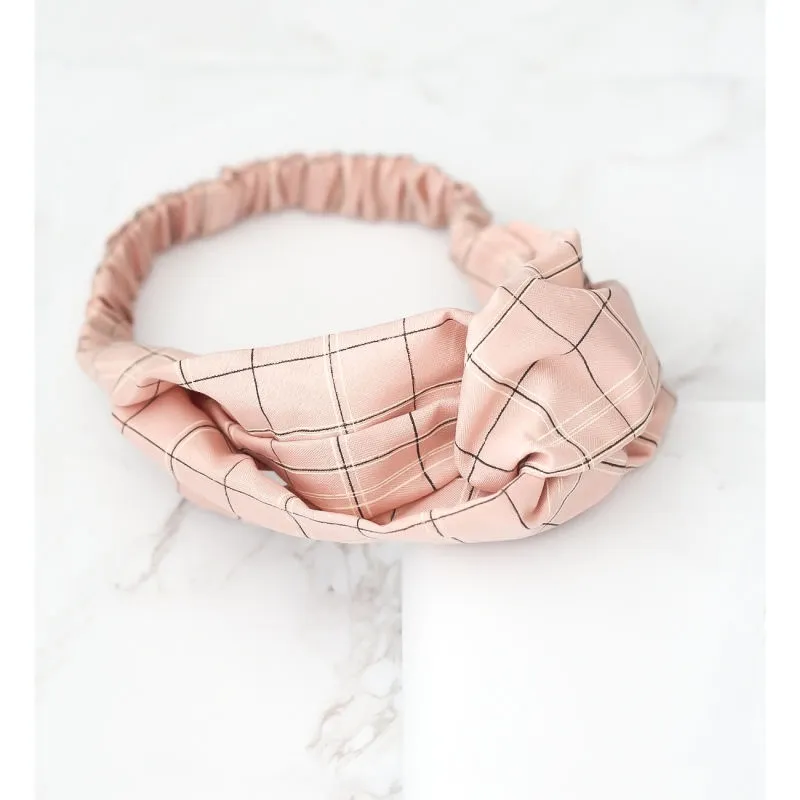 Bellofox Pink & Black Checked Hairband