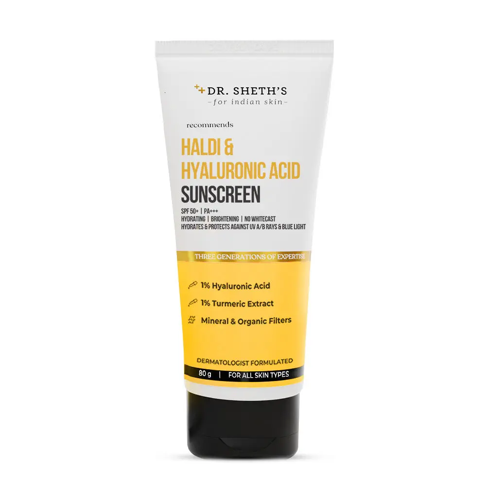 Dr. Sheth’s Haldi & Hyaluronic Acid Sunscreen - 80g