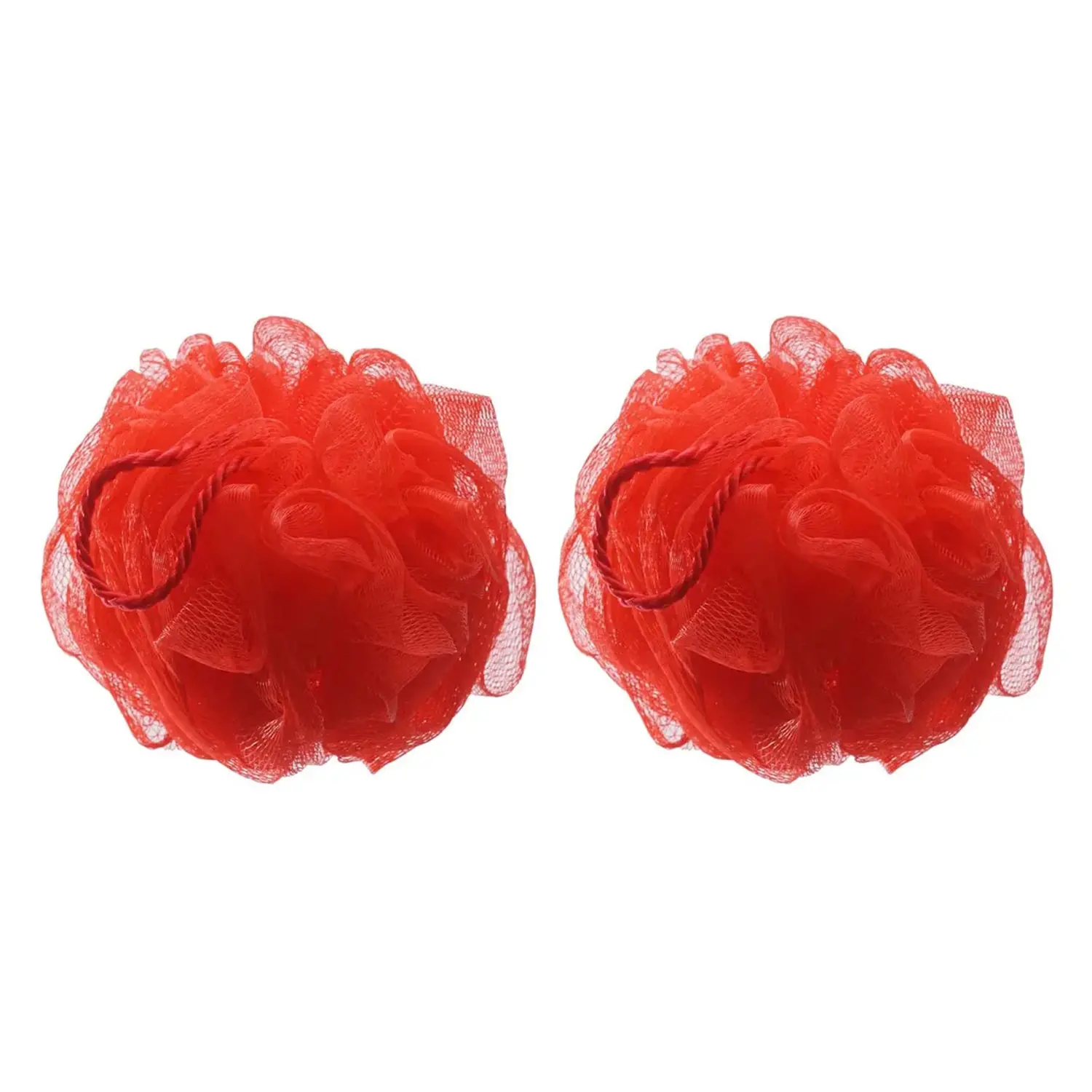 GUBB Luxe Sponge Round Loofah For Bathing - Coral Pack of 2